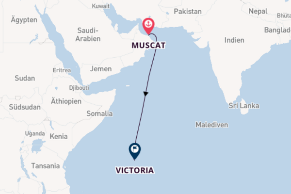 Kreuzfahrt mit Le Bougainville von Muscat nach Victoria