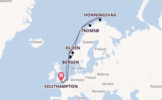 Norway from Southampton, England with the Celebrity Apex