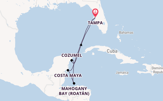 Western Caribbean from Tampa, Florida, USA with the Serenade of the Seas