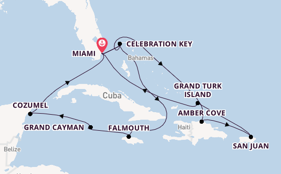 Caribbean from Miami, Florida, USA with the Regal Princess
