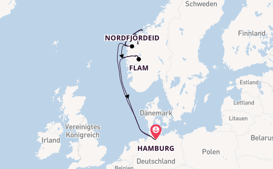 Norwegen ab Hamburg auf der Costa Favolosa