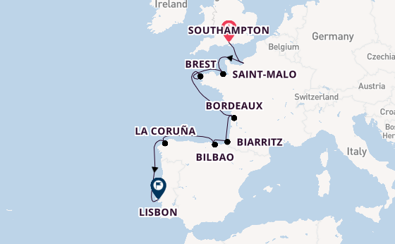 British Isles from Southampton, England with the Seven Seas Mariner