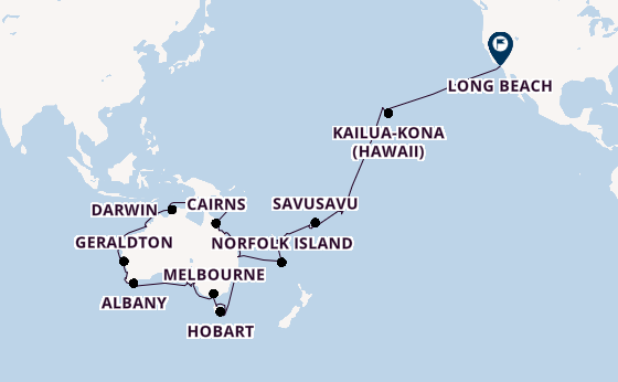 Transpacific from Sydney, Australia with the Seabourn Quest