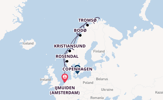 Norway from Ijmuiden (Amsterdam), Netherlands with the Azamara Journey