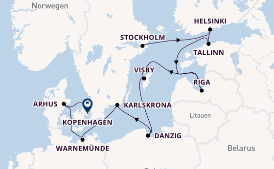 Ostsee ab Stockholm, Schweden auf der Marina
