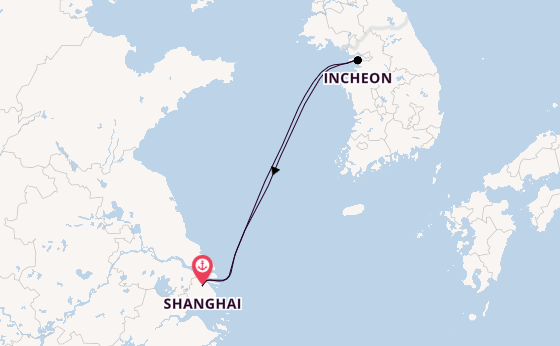 China vanaf Shanghai, China met de Spectrum of the Seas