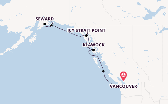 Alaska vanaf Vancouver, Canada met de Azamara Pursuit