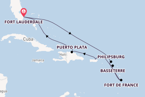 10daagse cruise met de Grandeur of the Seas vanuit Fort Lauderdale