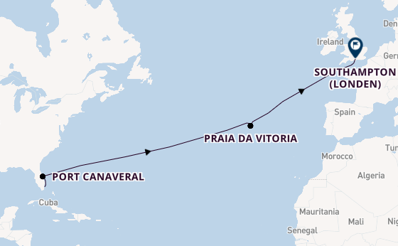 trans-Atlantisch vanaf Fort Lauderdale, Verenigde Staten met de Queen Anne