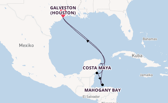 Westliche Karibik ab Galveston (Houston), USA auf der Icon of the Seas