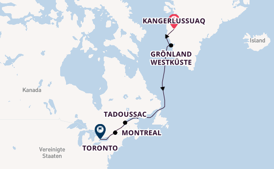 Arktis ab Kangerlussuaq, Grönland auf der HANSEATIC inspiration