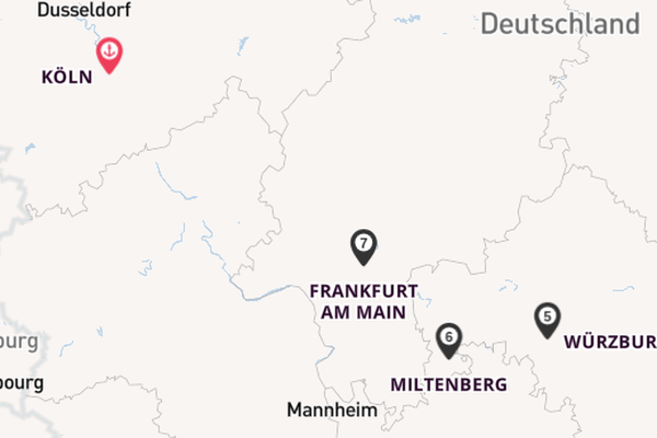 Main ab Köln, Deutschland auf der MS VistaNova