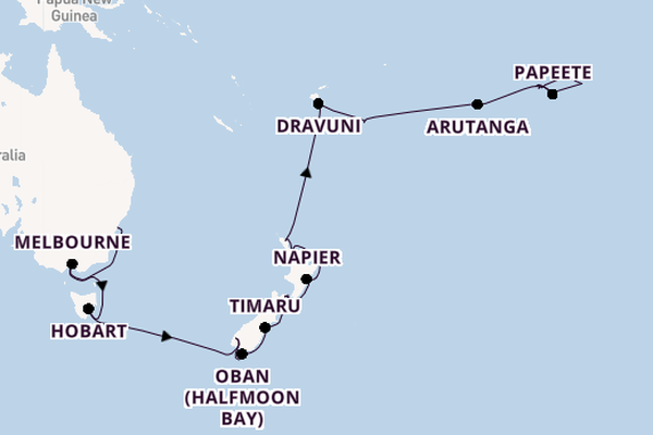 Polynesia from Sydney, Australia with the Seabourn Quest