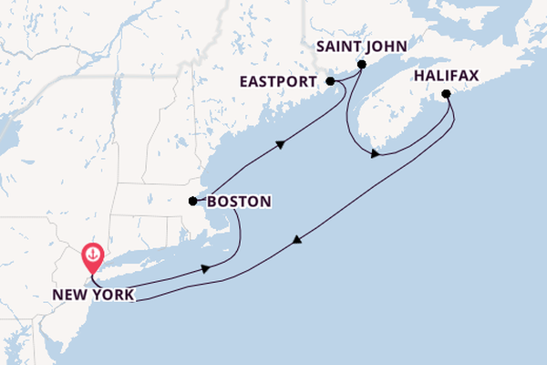 North America from New York, USA with the Brilliant Lady