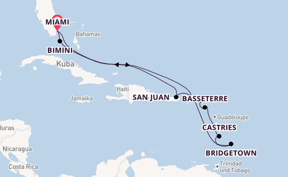 Karibik ab Miami auf der Azamara Onward
