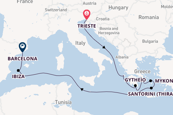 Mediterranean from Trieste, Italy with the Seven Seas Prestige