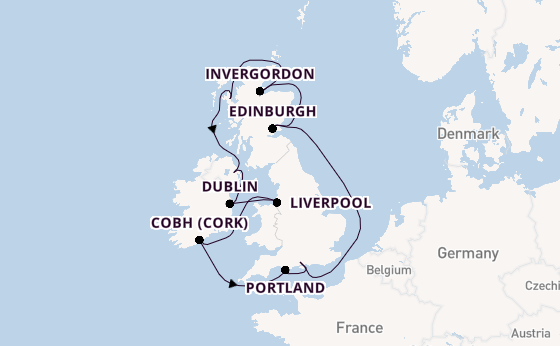 British Isles from Southampton, England with the Norwegian Star