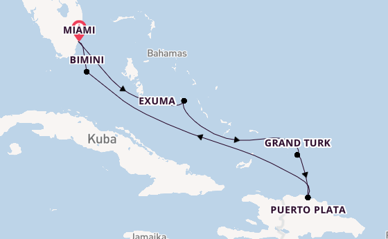 Karibik ab Miami auf der Silver Shadow