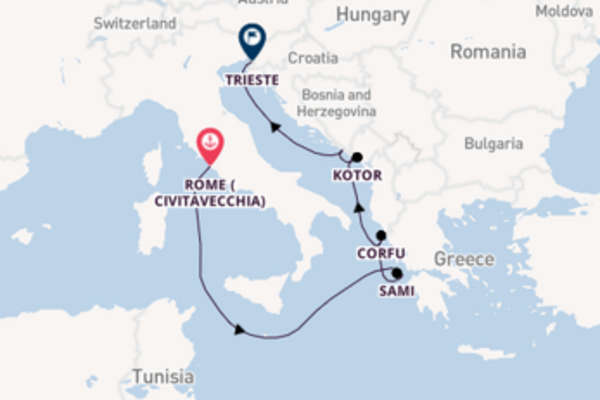 Cruising from Rome (Civitavecchia) to Trieste