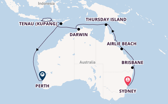 Australië vanaf Sydney, Australië met de Seven Seas Navigator
