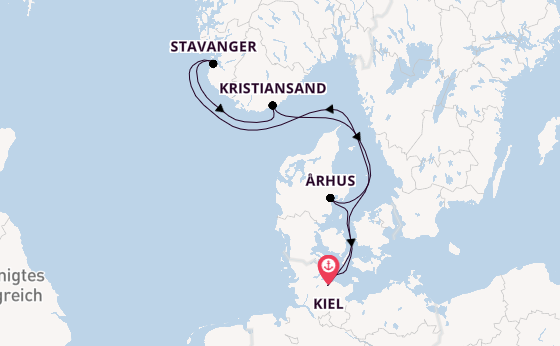 Norwegen ab Kiel, Deutschland auf AIDAluna
