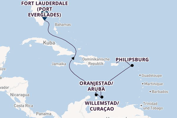 Karibik ab San Juan, Puerto Rico auf der Crown Princess