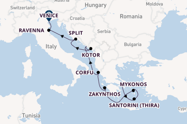 Eastern Mediterranean from Athens with the Norwegian Pearl