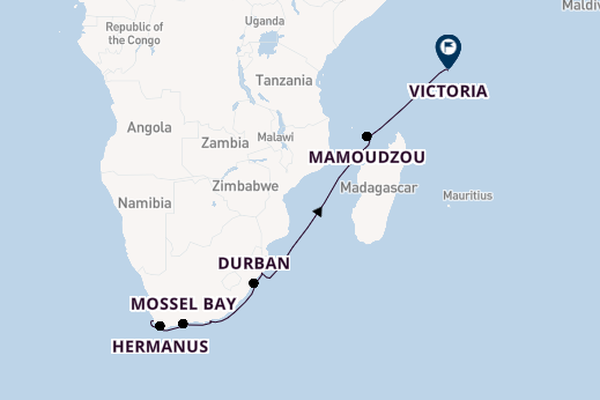 Zuid-Afrika vanaf Kaapstad, Zuid-Afrika met de HANSEATIC nature