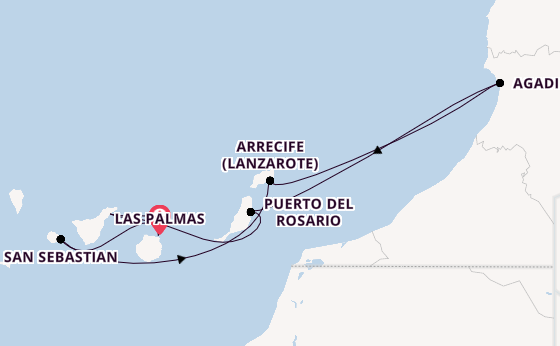 Kanarische Inseln ab Las Palmas, Gran Canaria auf AIDAstella