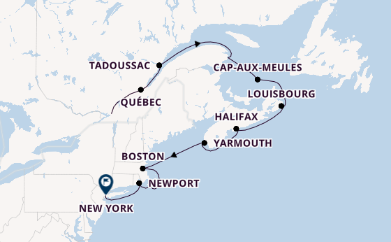 USA Ostküste ab Montreal, Kanada auf der Le Lyrial