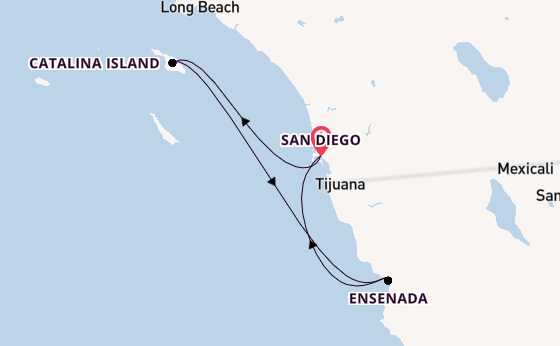 USA Westküste ab San Diego, USA auf der Disney Wonder