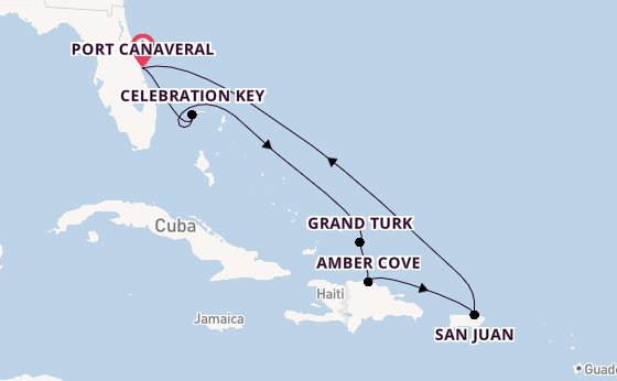 Caribbean from Port Canaveral, Florida with the Sky Princess 