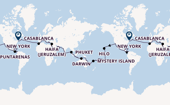 Wereldreizen vanaf Miami, Verenigde Staten met de Seven Seas Splendor