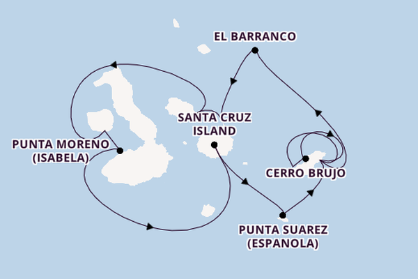 Galapagos Eilanden vanaf San Cristobal Island, Galapagos Eilanden, Ecuador met de Silver Origin