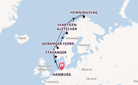 Norwegen ab Hamburg auf der EUROPA 2