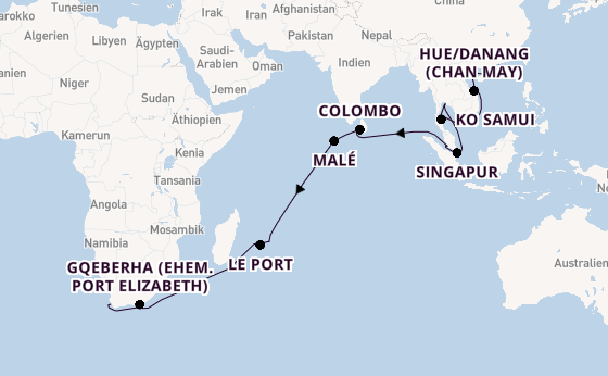 Südostasien ab Hongkong auf der Mein Schiff 6