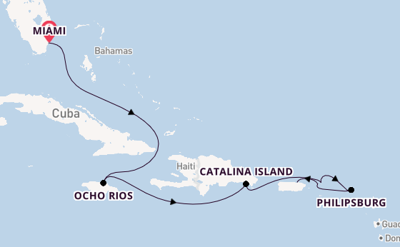 Caribbean vanaf Miami, Verenigde Staten met de EXPLORA III