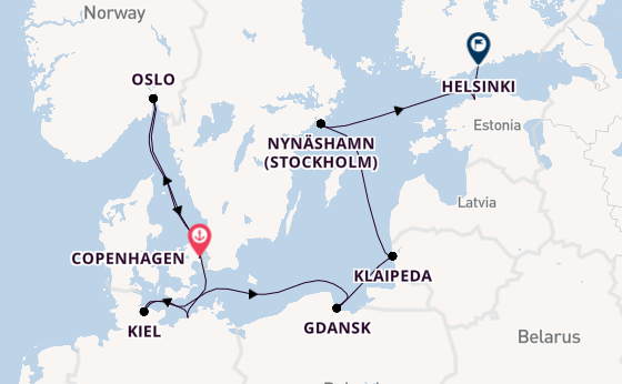 Norway from Copenhagen, Denmark with the Norwegian Getaway