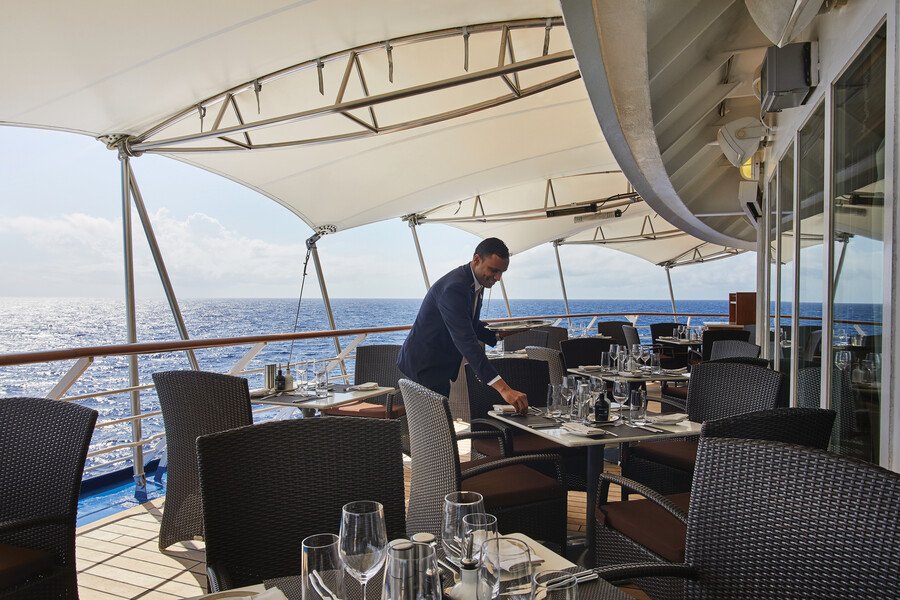 at sea