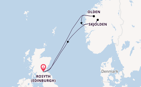 Scotland from Rosyth (Edinburgh), Scotland with the Balmoral