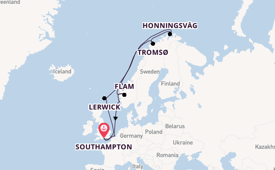Norway from Southampton, England with the Celebrity Apex