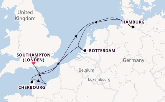 Engeland vanaf Southampton (Londen), Engeland met de MSC Preziosa