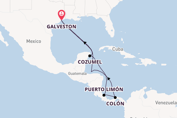 Central America from Galveston, Texas with the Carnival Legend