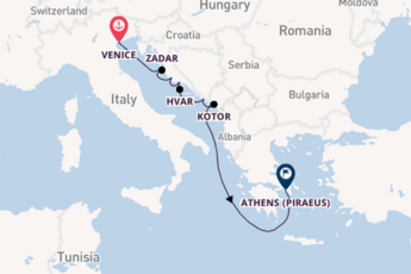 9 day voyage to Athens (Piraeus) from Venice