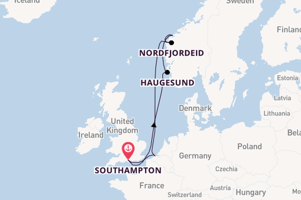 Norway from Southampton, England with the Celebrity Apex