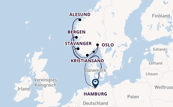 Norwegen ab Kiel, Deutschland auf AIDAnova
