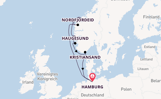 Norwegen ab Hamburg auf der Mein Schiff Relax