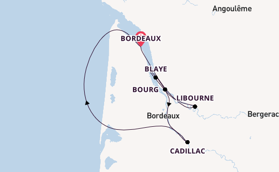 Garonne from Bordeaux, France with the AmaDolce