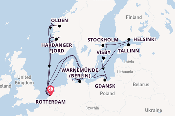 Northern Europe from Rotterdam, The Netherlands with the Rotterdam