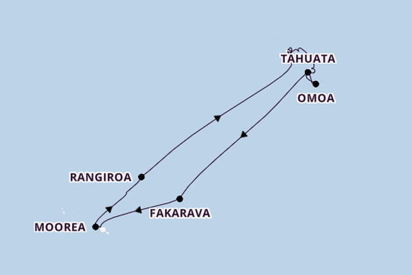 Französisch-Polynesien ab Papeete (Tahiti) auf der Le Jacques Cartier